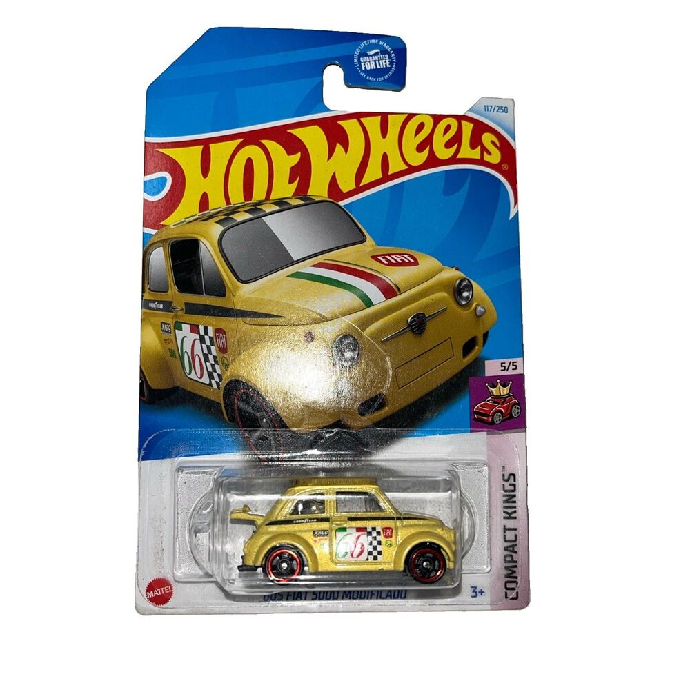 2024 Hot Wheels Yellow 1960s Fiat 500D Modificado Compact Kings 5/5